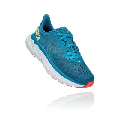 Hoka Arahi 5 Women's Road Running Shoes Blue / Yellow | IL60249GL