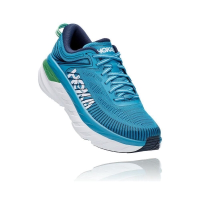 Hoka Bondi 7 Men's Running Shoes Blue | IL54629BU