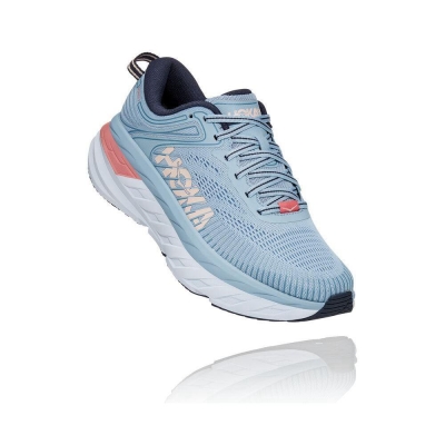 Hoka Bondi 7 Women's Road Running Shoes Blue | IL29706LY