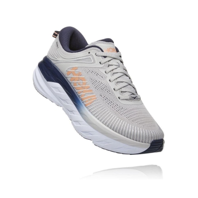 Hoka Bondi 7 Women's Road Running Shoes Grey | IL56230QR