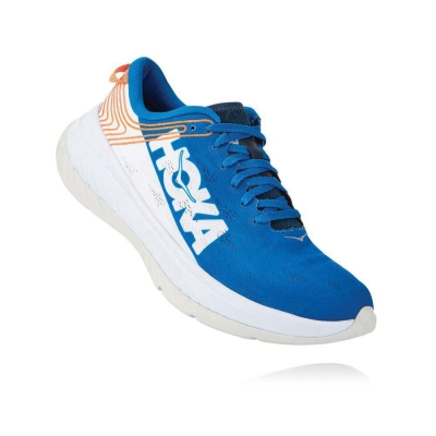 Hoka Carbon X Men's Road Running Shoes Blue / White | IL93764BA