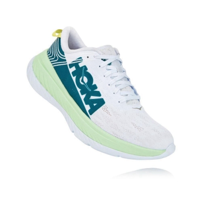 Hoka Carbon X Men's Road Running Shoes White / Green | IL49103KA