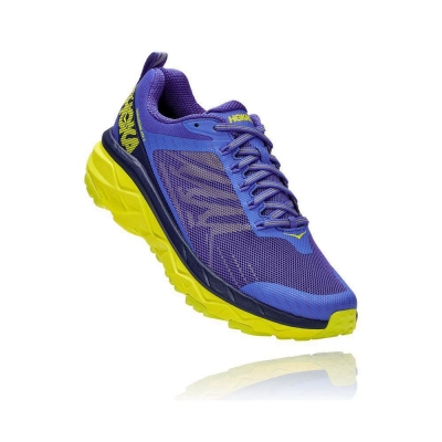 Hoka Challenger ATR 5 Men's Hiking Shoes Blue / Yellow | IL18754SG