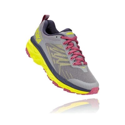 Hoka Challenger ATR 5 Women's Sneakers Grey / Yellow | IL58462SJ