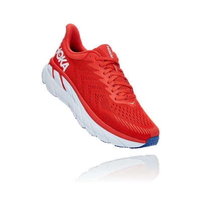 Hoka Clifton 7 Men's Road Running Shoes Red | IL04193FB