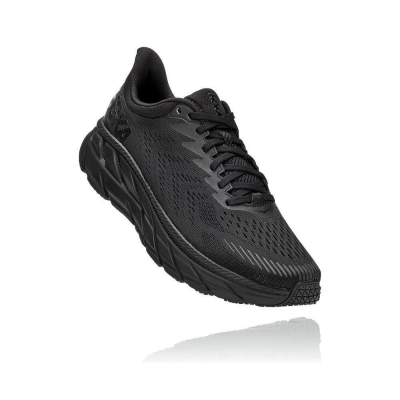 Hoka Clifton 7 Men's Road Running Shoes Black | IL98037SC