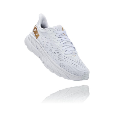 Hoka Clifton 7 Men's Running Shoes White / Gold | IL37926PL