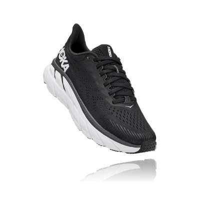 Hoka Clifton 7 Women's Road Running Shoes Black / White | IL31957JA