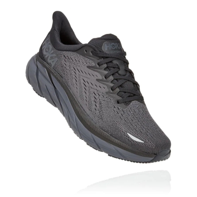 Hoka Clifton 8 Men's Road Running Shoes Black | IL30247IK