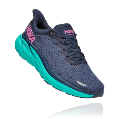 Hoka Clifton 8 Women's Road Running Shoes Blue | IL78591BR