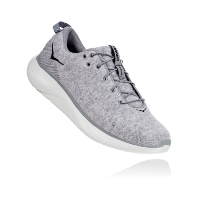 Hoka Hupana Flow Wool Men's Sneakers Grey | IL96835LW