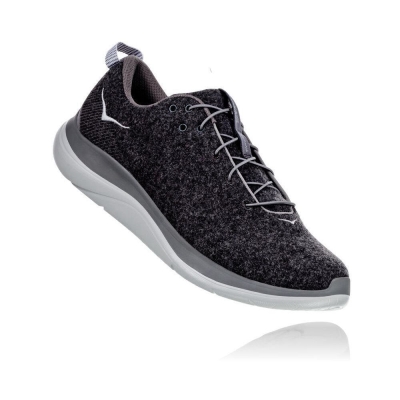 Hoka Hupana Flow Wool Women's Sneakers Dark Grey | IL46075LN