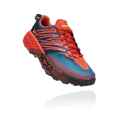 Hoka Speedgoat 4 Men's Hiking Shoes Red / Blue | IL63087AH