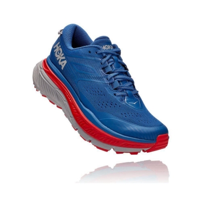 Hoka Stinson ATR 6 Men's Hiking Shoes Blue / Red | IL37548SF