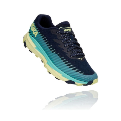 Hoka Torrent 2 Women's Hiking Shoes Black / Blue | IL54306WI