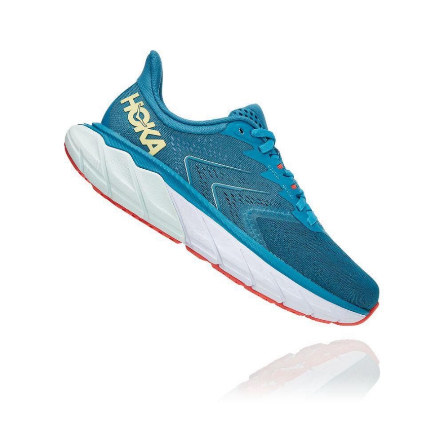 Hoka Arahi 5 Women's Running Shoes Blue / Yellow | IL47823PR