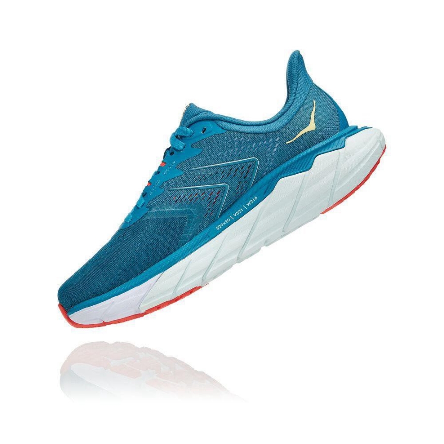 Hoka Arahi 5 Women's Running Shoes Blue / Yellow | IL47823PR