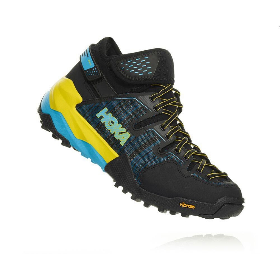 Hoka Arkali Men\'s Trail Running Shoes Black / Blue | IL30265YD