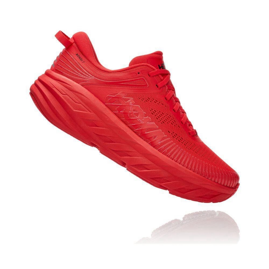 Hoka Bondi 7 Men's Running Shoes Red | IL60784OR