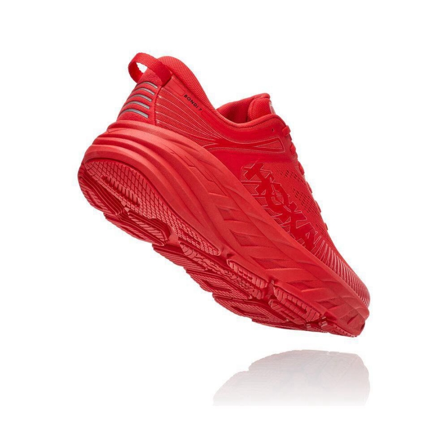 Hoka Bondi 7 Men's Running Shoes Red | IL60784OR