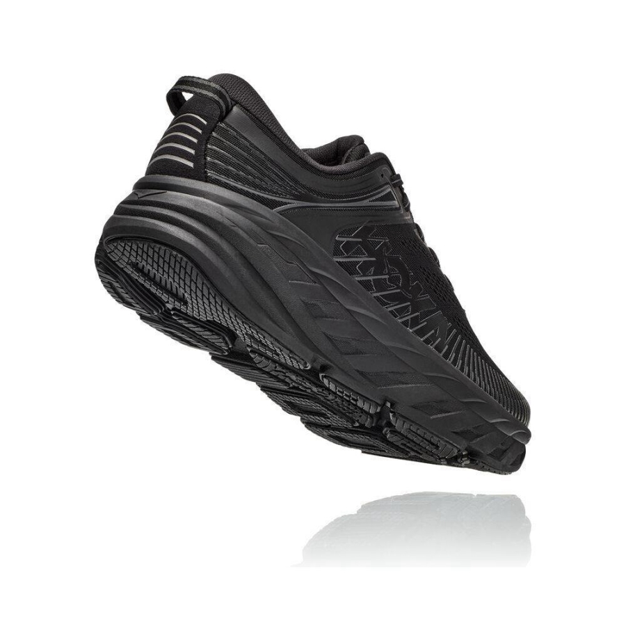 Hoka Bondi 7 Men's Walking Shoes Black | IL86370ST