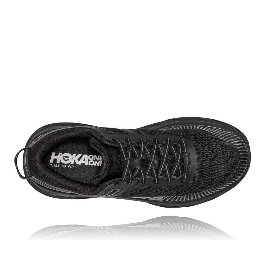 Hoka Bondi 7 Men's Walking Shoes Black | IL86370ST