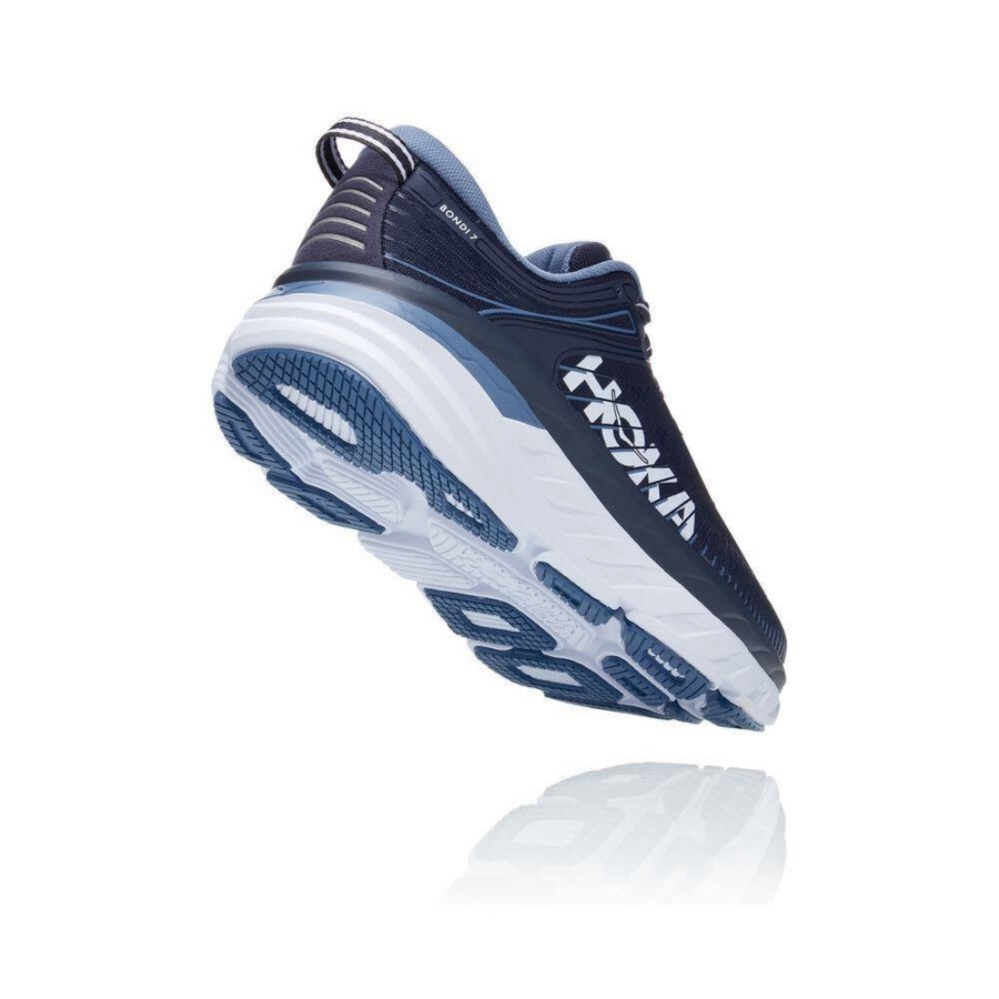 Hoka Bondi 7 Men's Walking Shoes Navy | IL80652HL