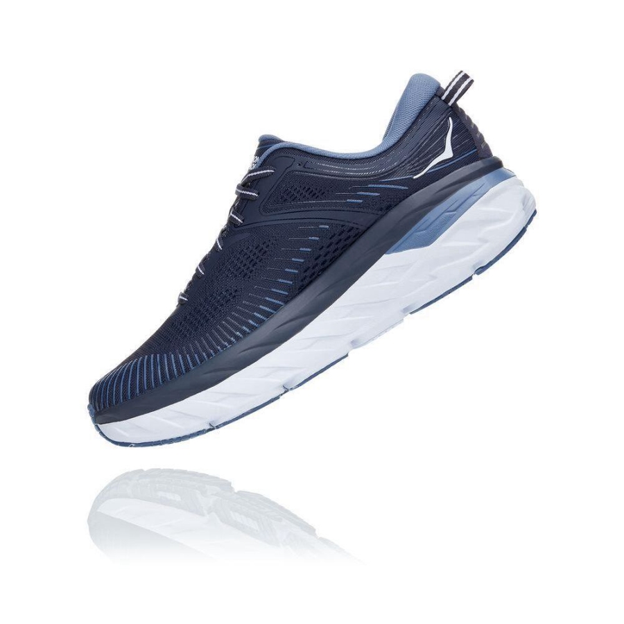 Hoka Bondi 7 Men's Walking Shoes Navy | IL80652HL