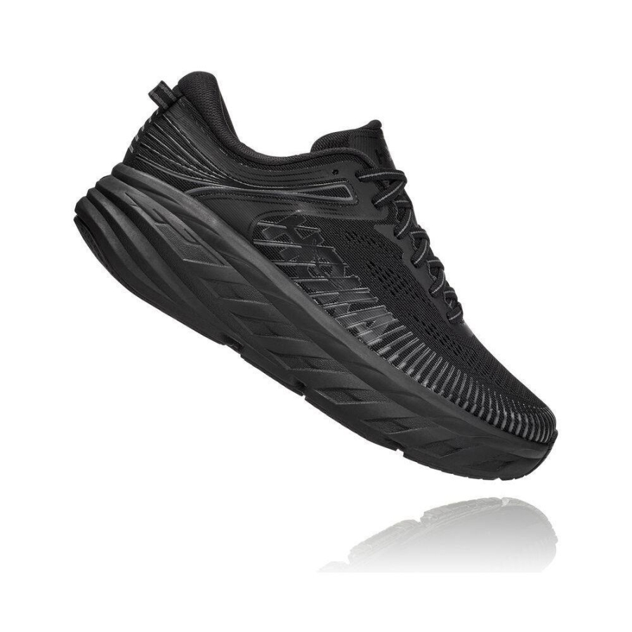 Hoka Bondi 7 Women's Road Running Shoes Black | IL40891YU