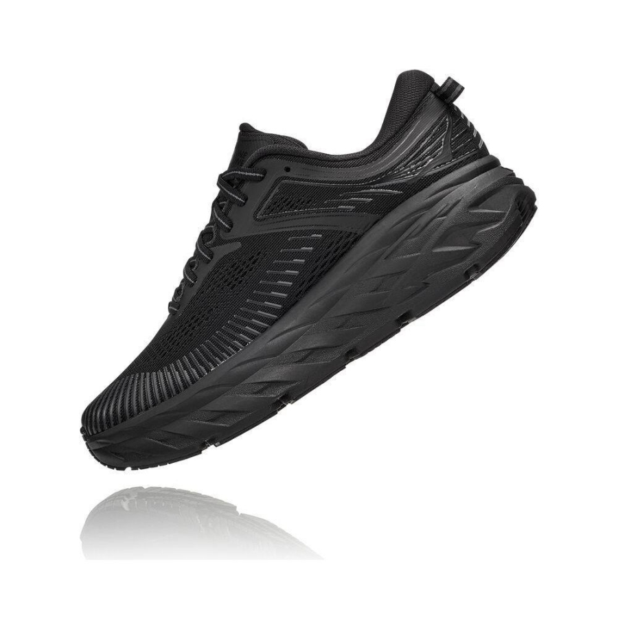 Hoka Bondi 7 Women's Road Running Shoes Black | IL40891YU