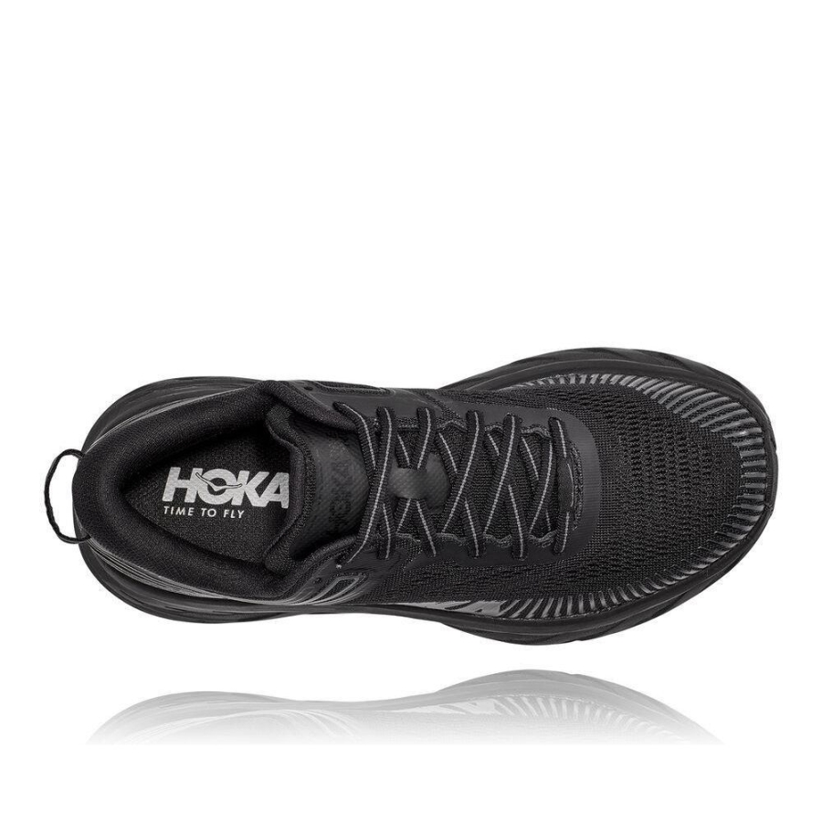 Hoka Bondi 7 Women's Road Running Shoes Black | IL40891YU