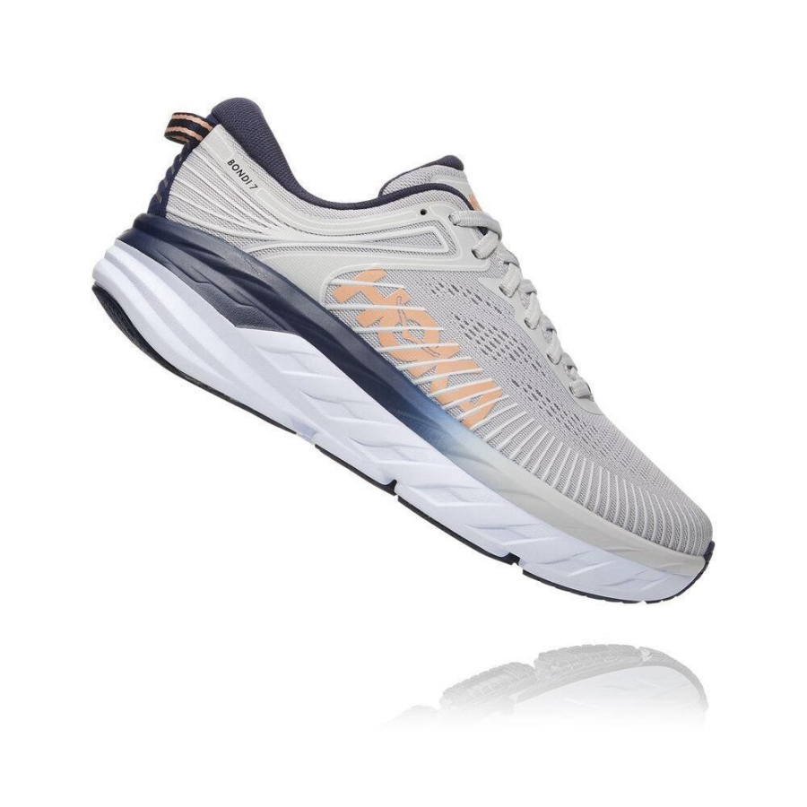 Hoka Bondi 7 Women's Road Running Shoes Grey | IL56230QR