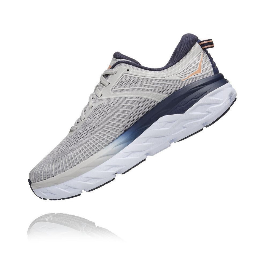 Hoka Bondi 7 Women's Road Running Shoes Grey | IL56230QR