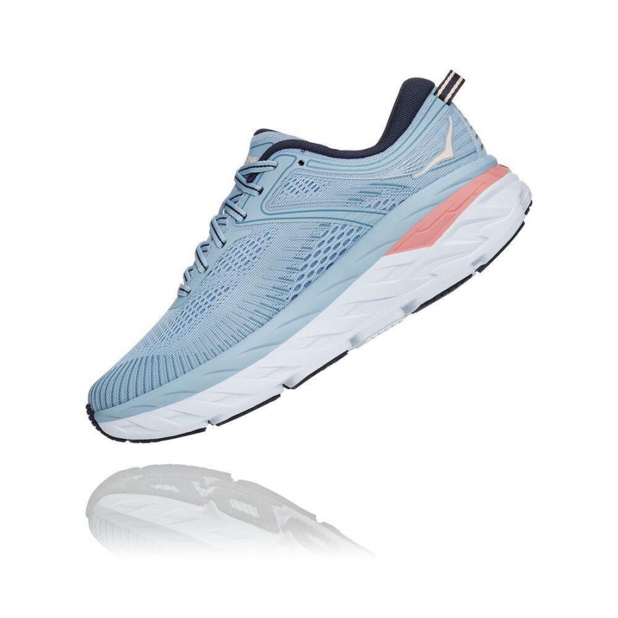 Hoka Bondi 7 Women's Running Shoes Blue | IL70469LE