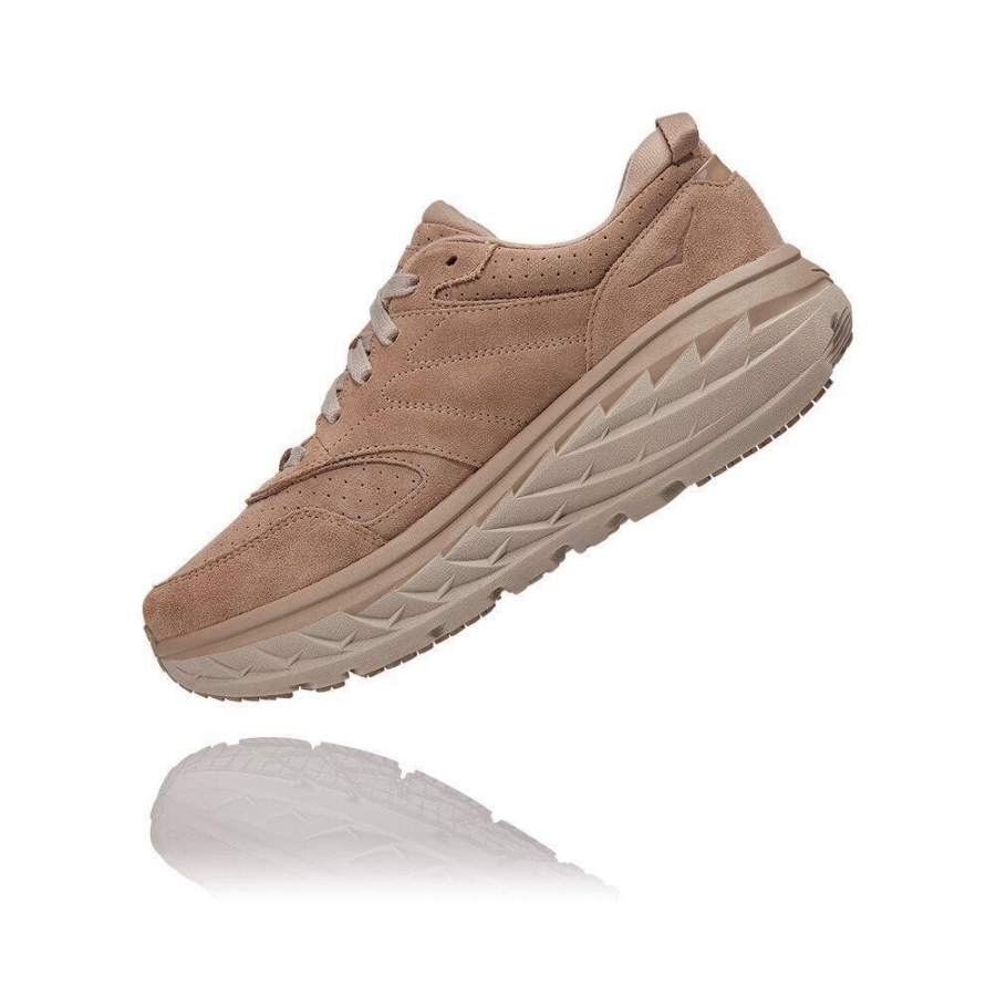 Hoka Bondi L Men's Lifestyle Shoes Brown | IL71398MW