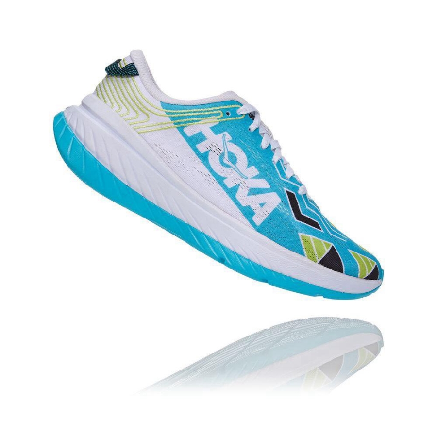 Hoka Carbon X Men's Road Running Shoes Blue / White | IL63578XD