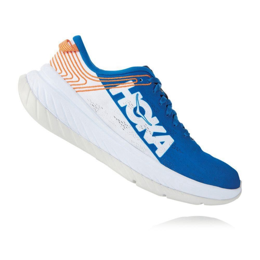 Hoka Carbon X Men's Road Running Shoes Blue / White | IL93764BA