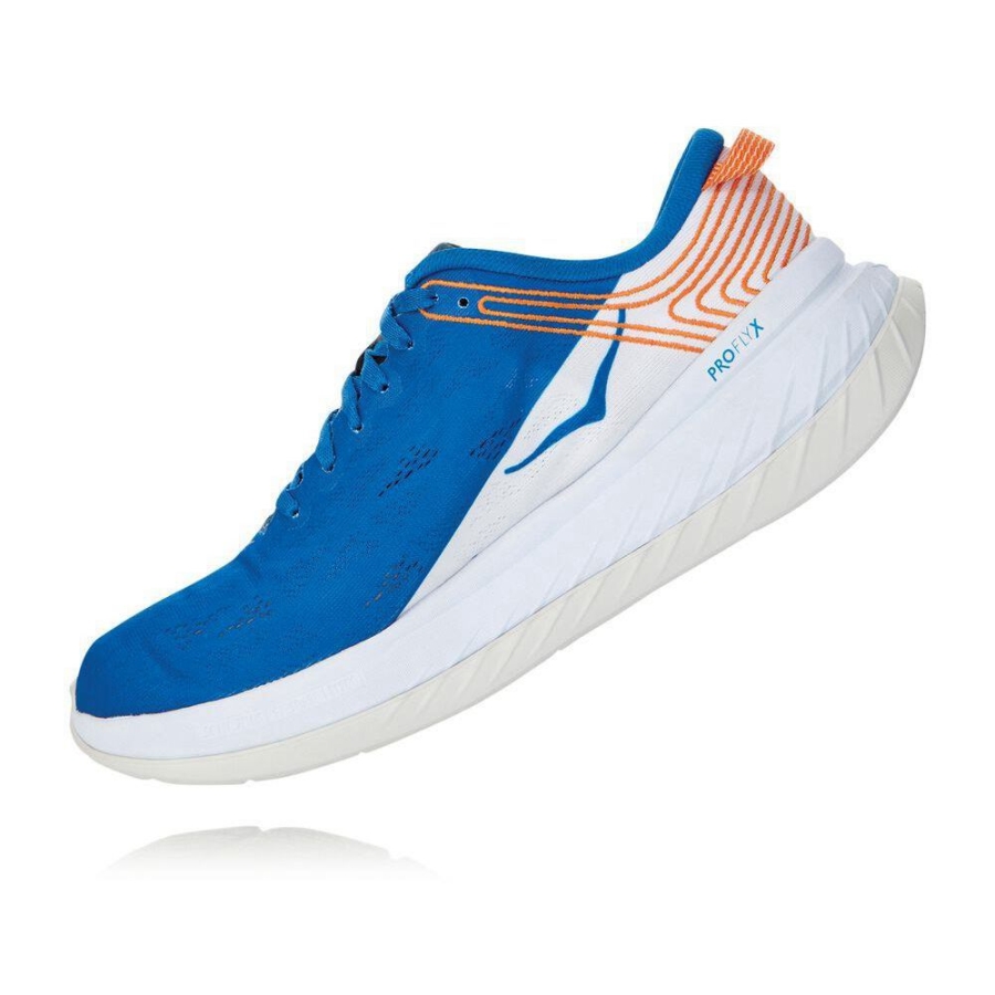 Hoka Carbon X Men's Road Running Shoes Blue / White | IL93764BA