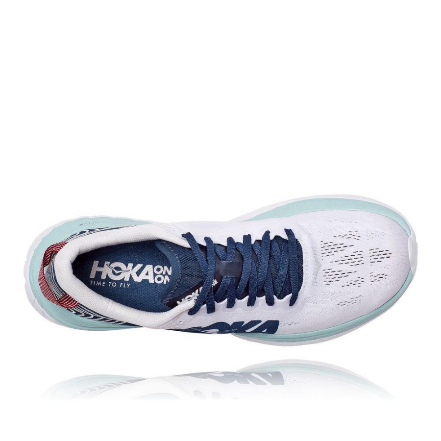 Hoka Carbon X Men's Road Running Shoes White / Blue | IL76134LB