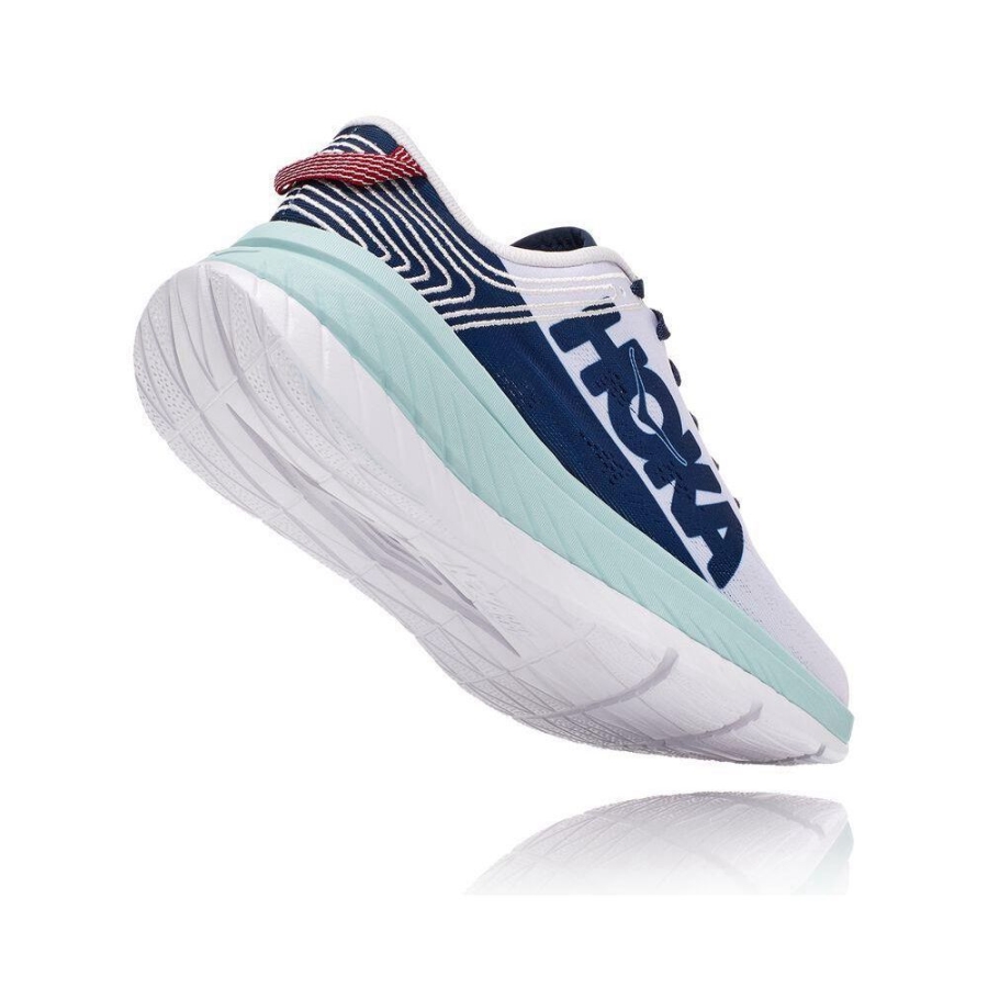 Hoka Carbon X Men's Sneakers White / Blue | IL16094GQ