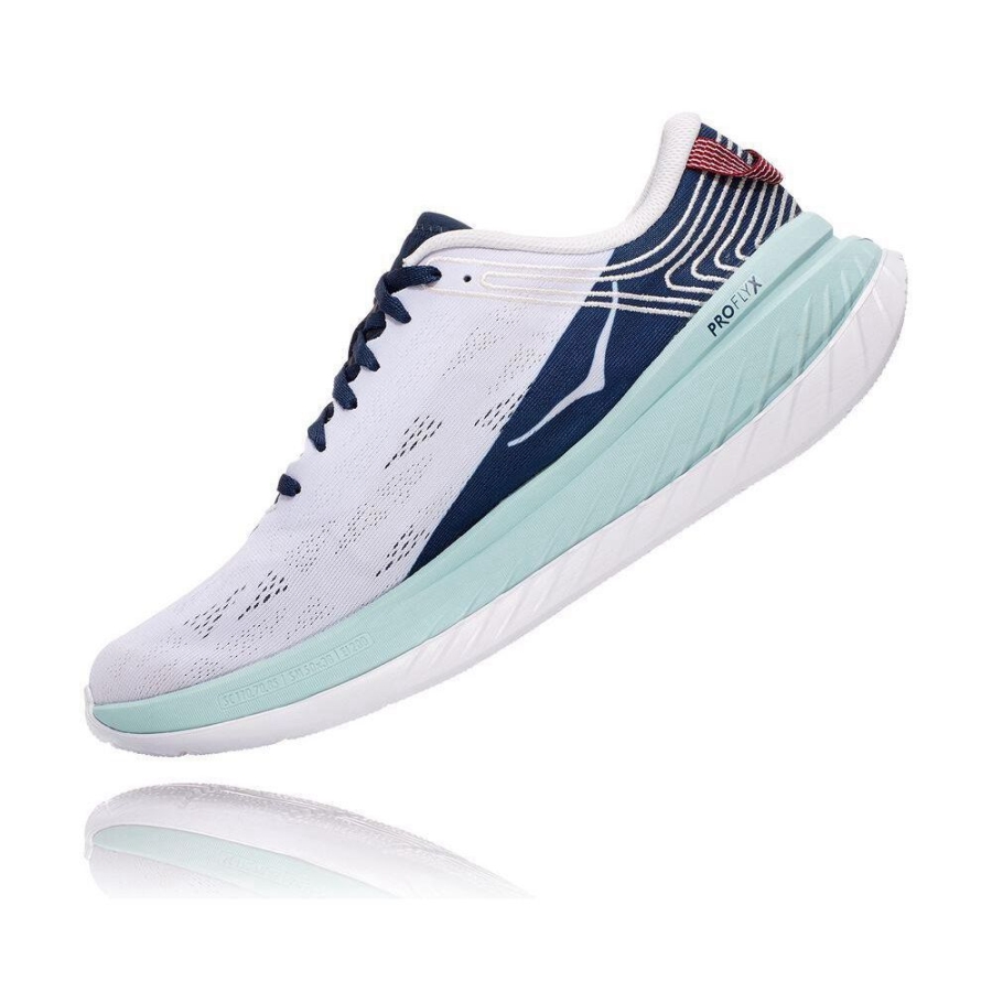 Hoka Carbon X Men's Sneakers White / Blue | IL16094GQ