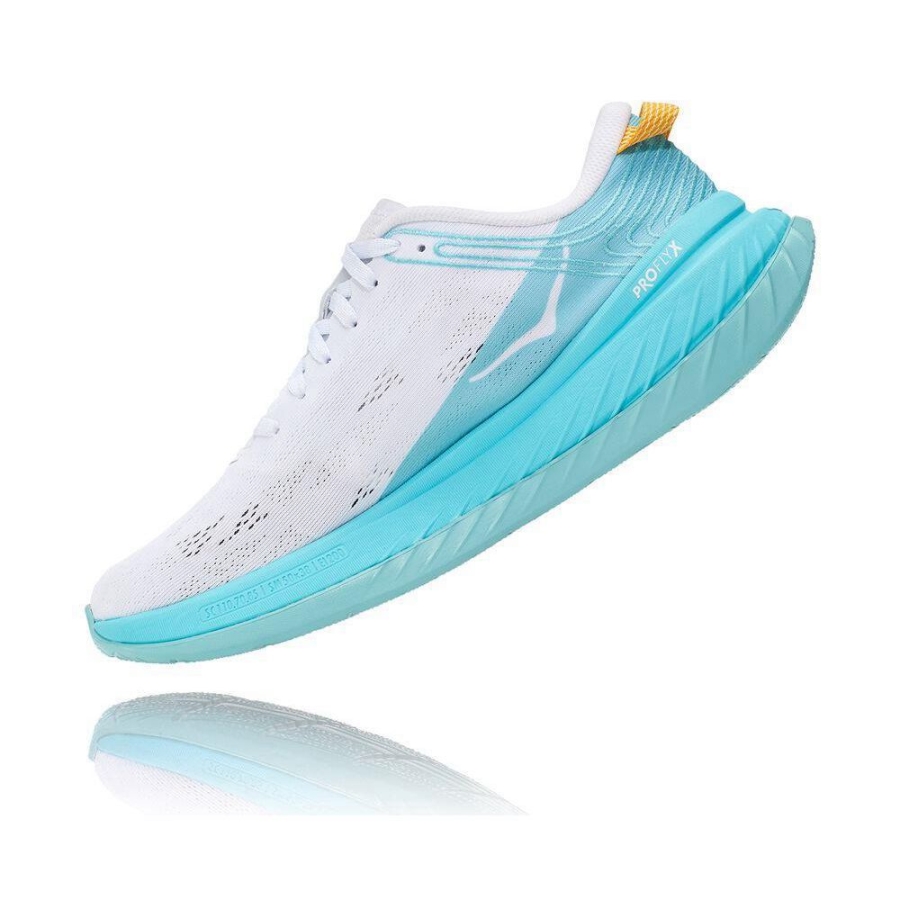 Hoka Carbon X Women's Sneakers White / Blue | IL90625FX