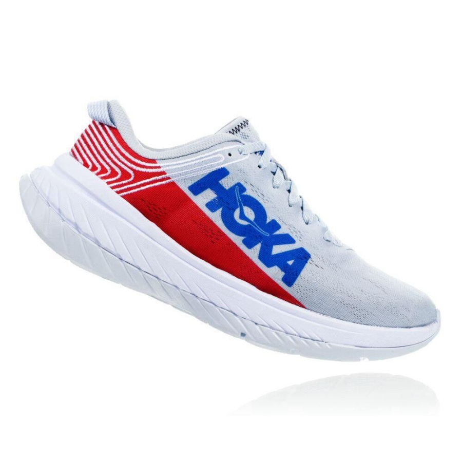 Hoka Carbon X Women's Sneakers White / Red | IL12860AS