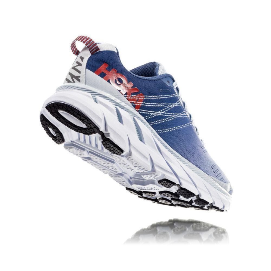 Hoka Clifton 6 Women's Road Running Shoes Blue / Red | IL41723YB