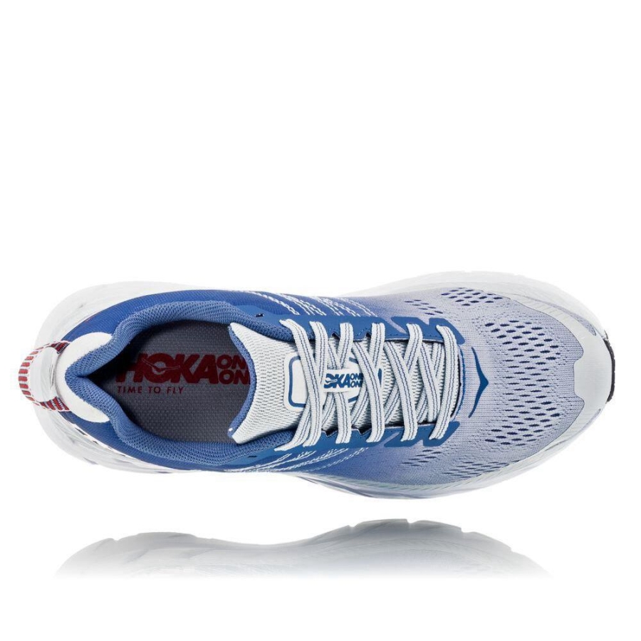 Hoka Clifton 6 Women's Road Running Shoes Blue / Red | IL41723YB