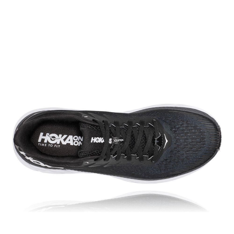 Hoka Clifton 7 Men's Road Running Shoes Black / White | IL25147OM