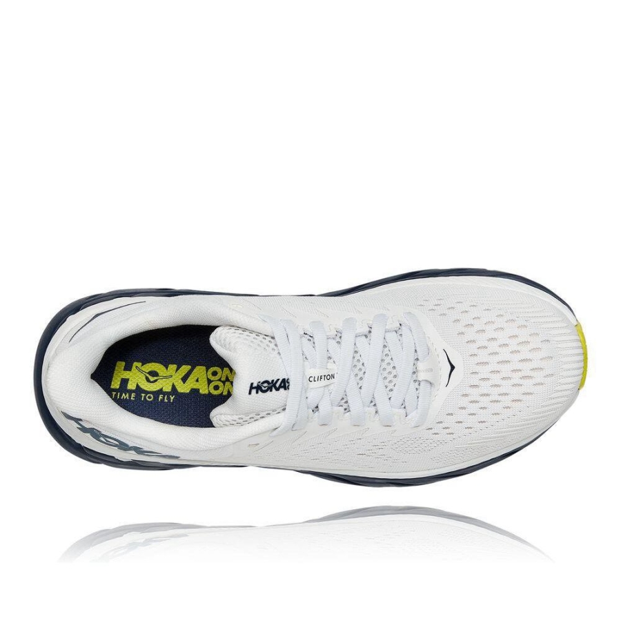 Hoka Clifton 7 Men's Road Running Shoes White / Navy | IL51793ZA