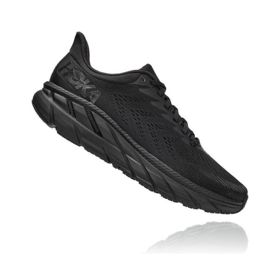 Hoka Clifton 7 Men's Road Running Shoes Black | IL98037SC