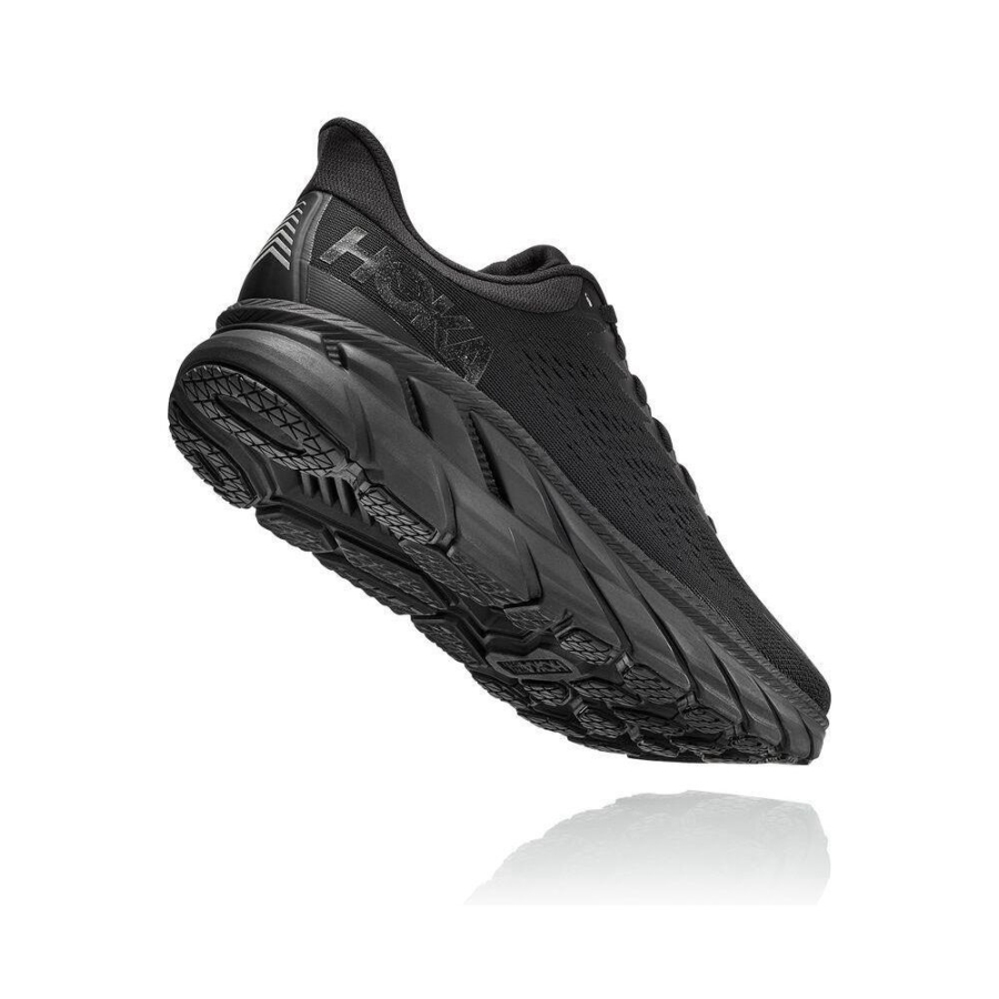 Hoka Clifton 7 Men's Road Running Shoes Black | IL98037SC