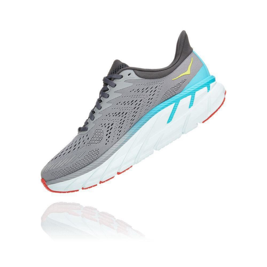 Hoka Clifton 7 Men's Walking Shoes Grey | IL89326OB